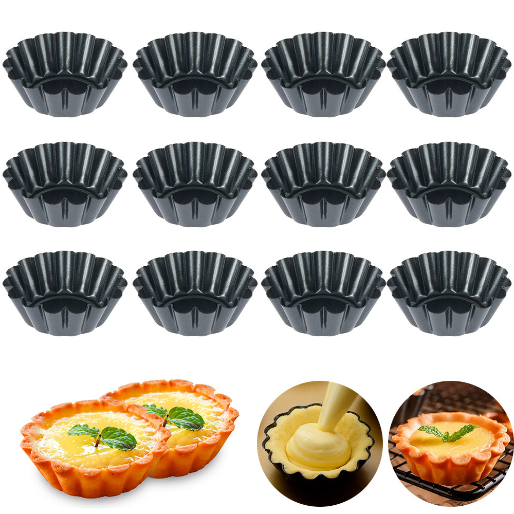 Egg Waffle Pan - 12 adet Pan kalıp Mold Quiche