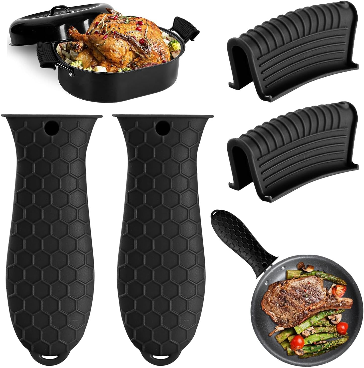 Cast Iron Corn - Silikon Isıya Dayanıklı Sap Kapakları, Dökme