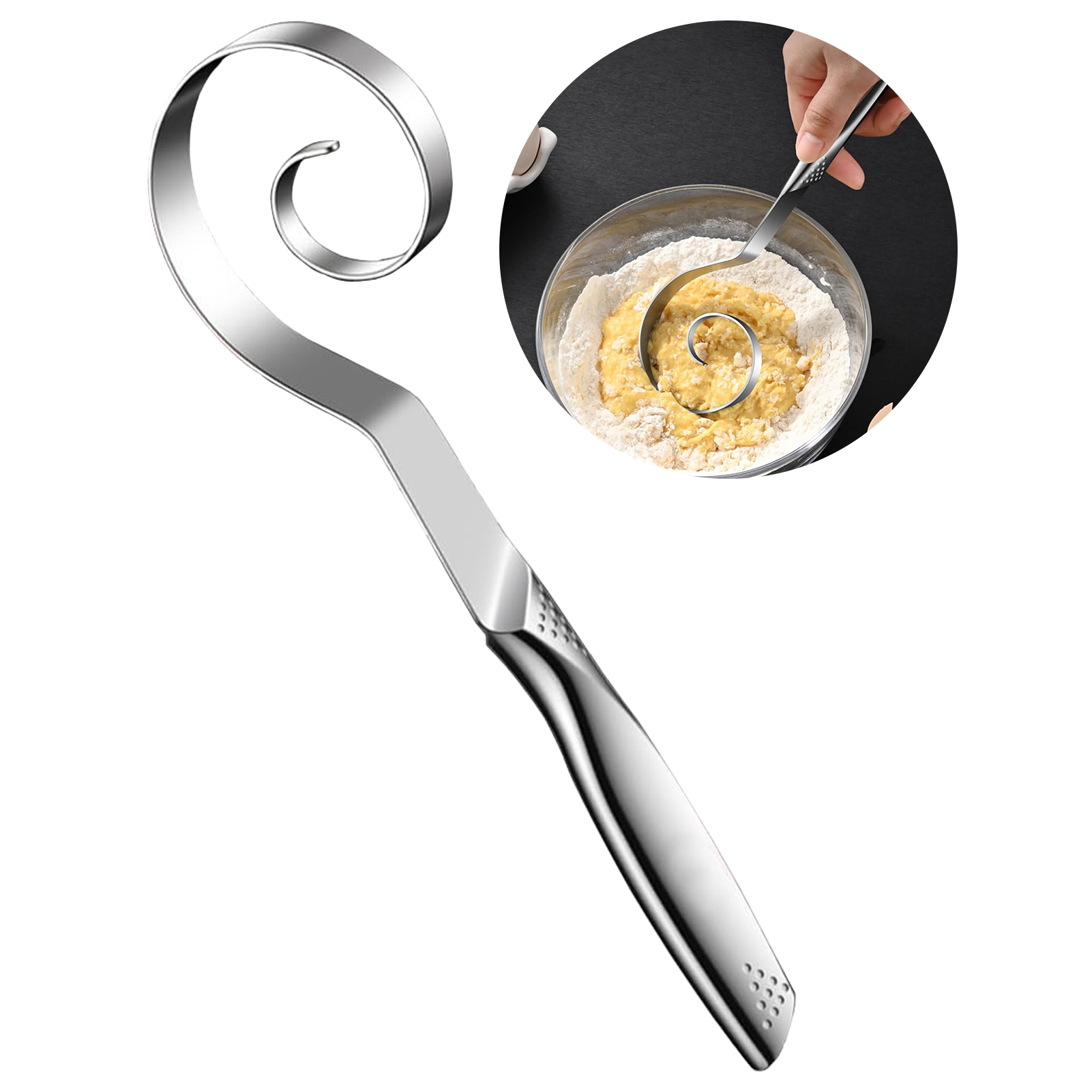 Danish Pancake Pan - Danimarka Hamur Çırpıcısı Paslanmaz Çelik El