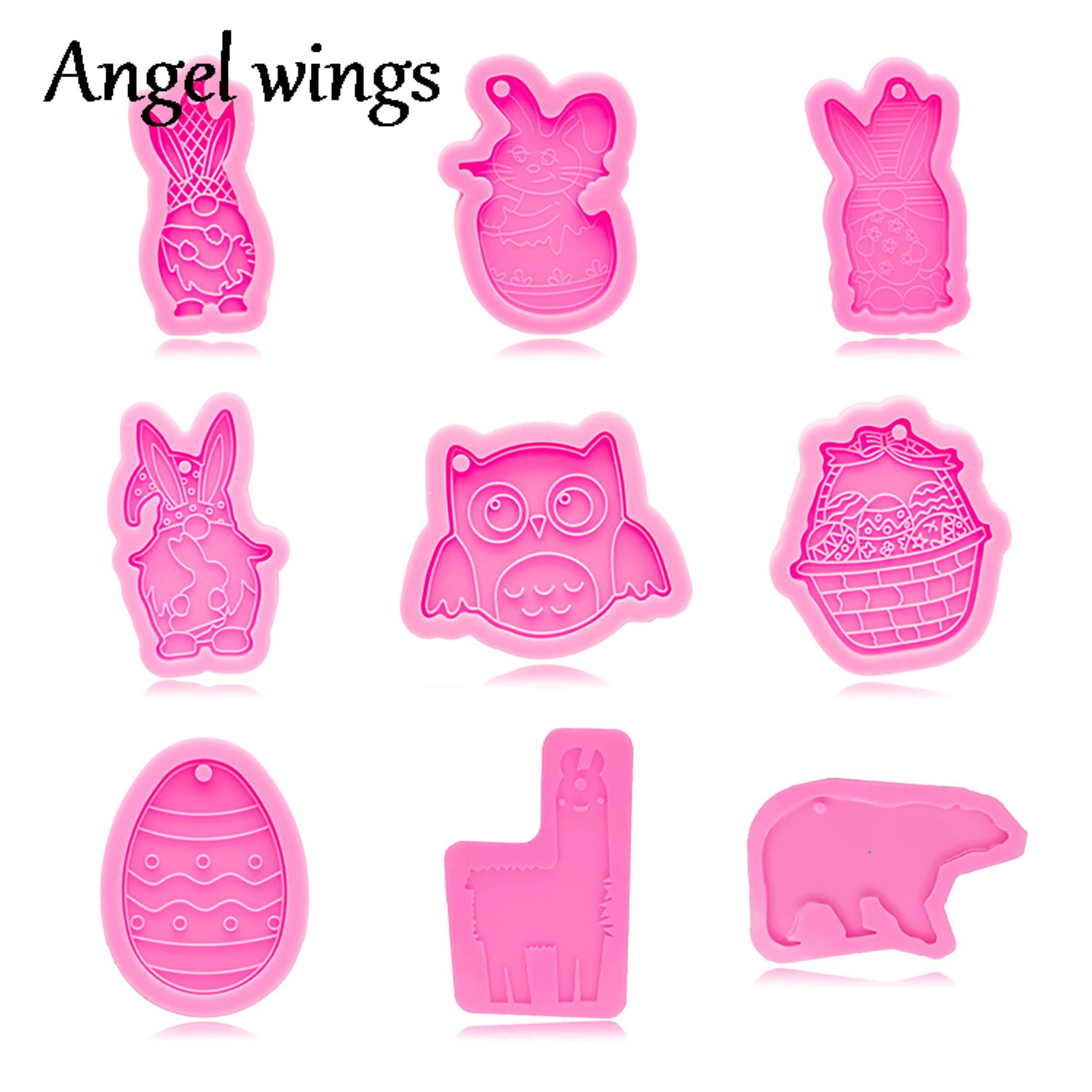 Bunny Cake Mold - DY0943 silikon paskalya tavşanı/yumurta/baykuş/ayı kalıpları, anahtarlık
