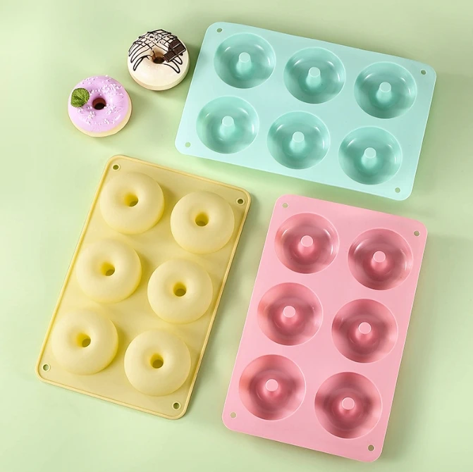 Donut Mold Silicone - Çok Bölmeli Isıya Dayanıklı Silikon Donut