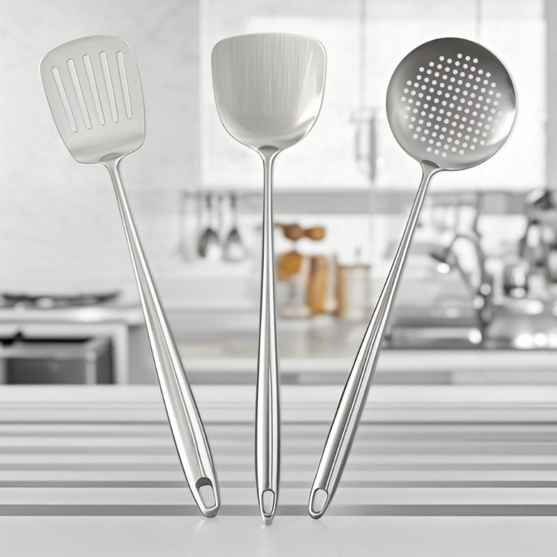 Okonomiyaki Spatula - Gıda sınıfı paslanmaz çelik wok spatulası