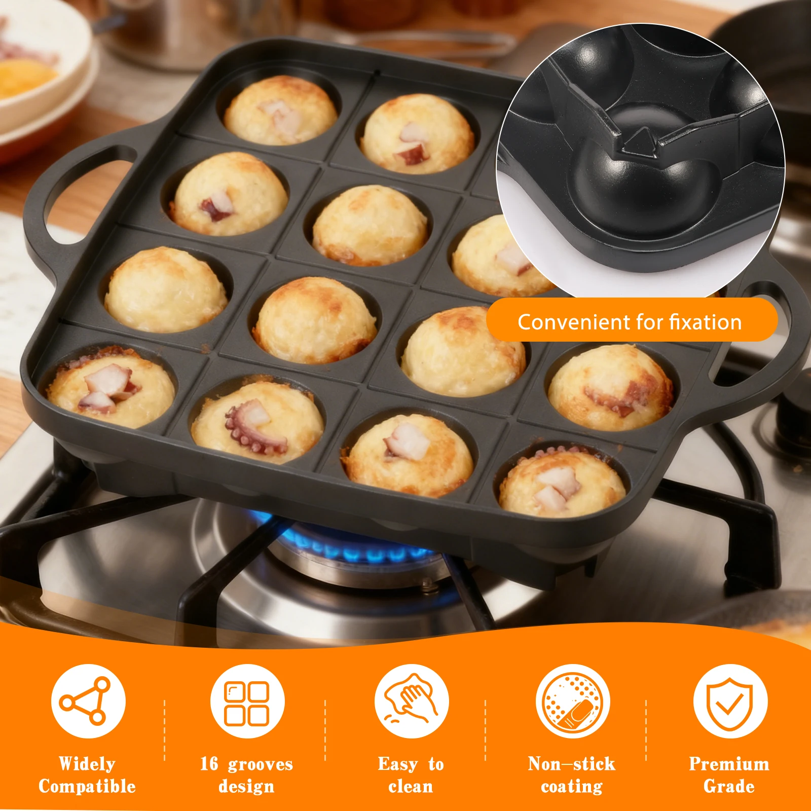 16 Delikli Takoyaki Tavası Dök - Takoyaki Grill Plate incelemesi ve fiyatı