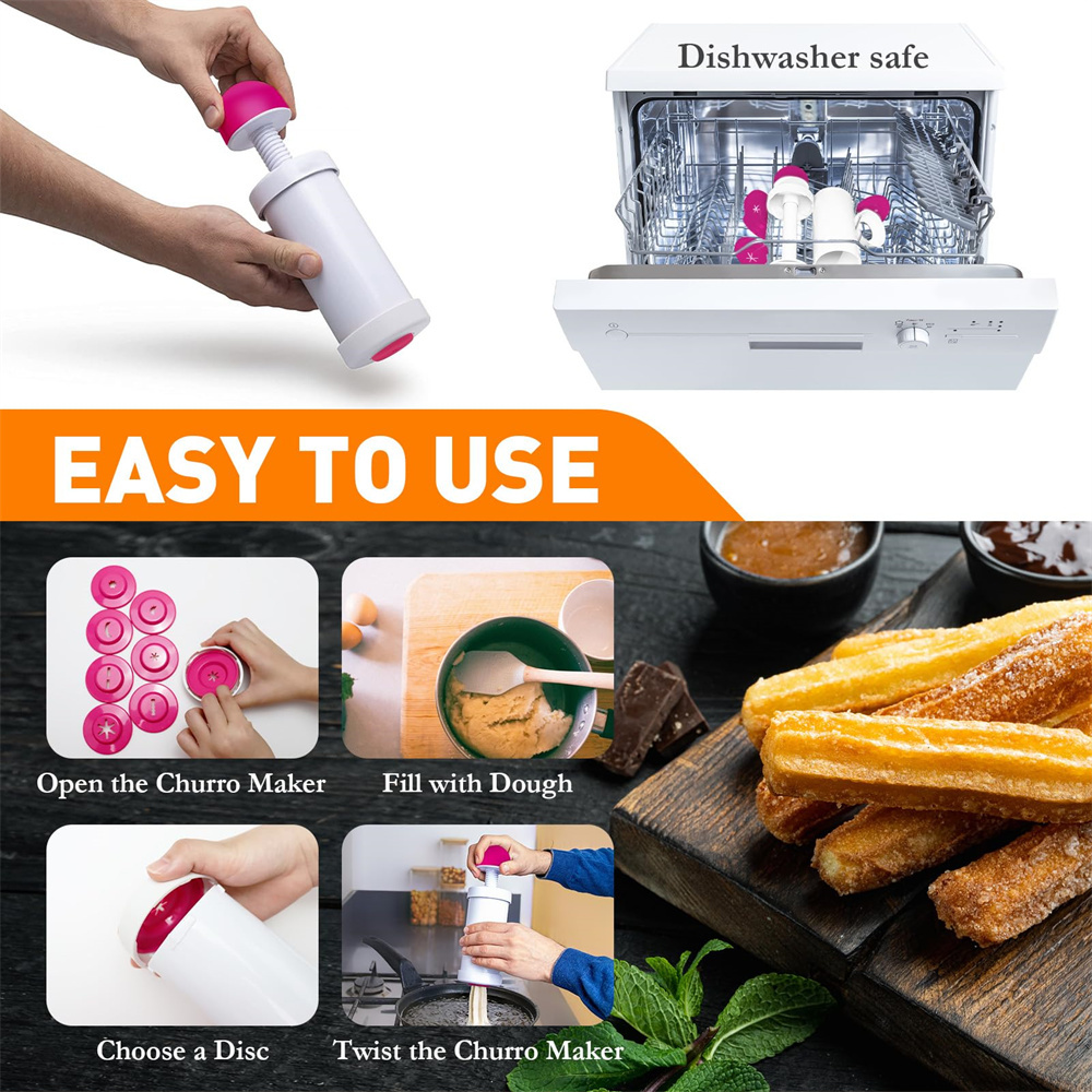 1 adet DIY Manuel kurabiye pre - Churros Maker Gun incelemesi ve fiyatı
