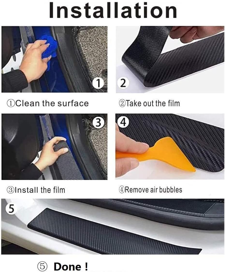 Araba Kapı Eşiği Plaka Koruma  - Crepe Pan Carbon incelemesi ve fiyatı