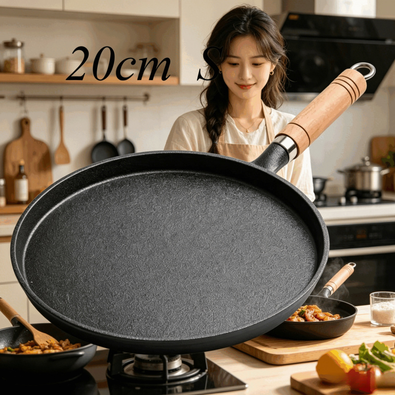 20cm Dökme Demir Tava Ahşap Sa - Egg Waffle Pan incelemesi ve fiyatı